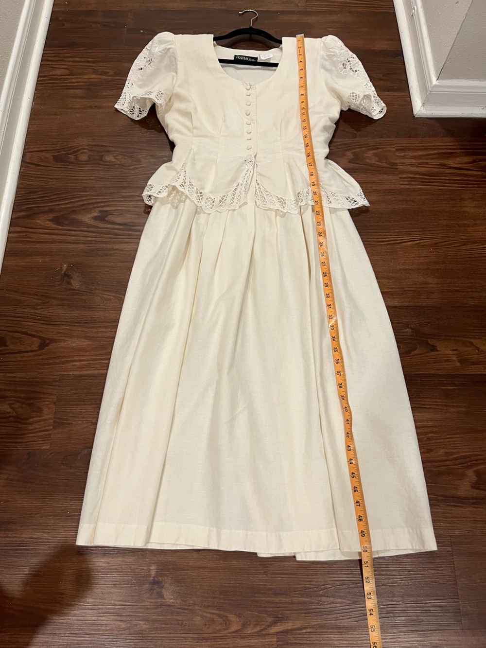 Vintage Plaza South 1980s Romantic Victorian Revival Dress Size 10 - Picture 10 of 12